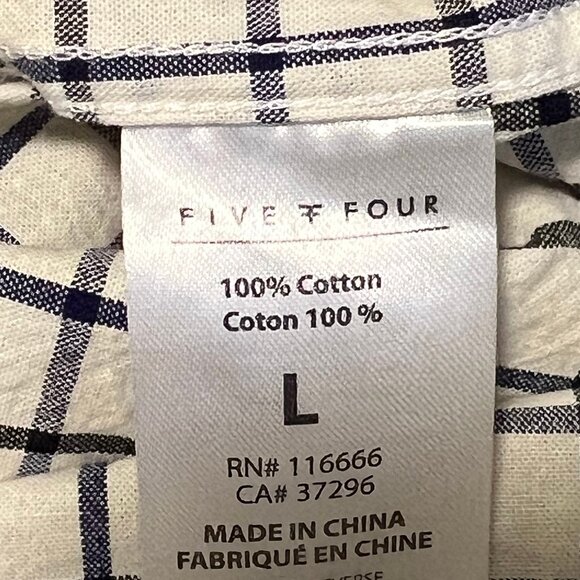 Five Four Short sleeve collar top  - White and Blue  - 100% Cotton - Picture 3 of 4